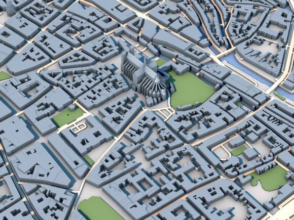 Amiens Cathedral France 3D Model: A Versatile Tool for Urban and Architectural Projects