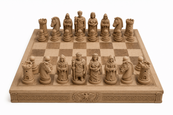 Ancient Rome Chess Set - 3D Printable: A Unique Blend of History and Modern Technology