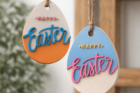 Celebrate Easter with a 3D Printed Happy Easter Ornament - Egg Keychain STL