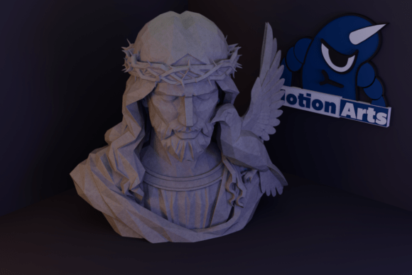 Christ with Dove: A Modern and Elegant 3D Artistic Model
