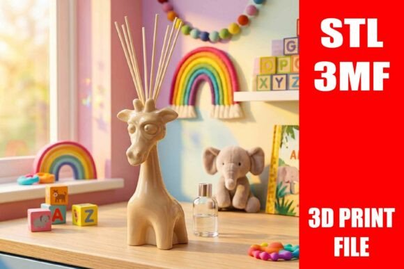 Cute Giraffe Fragrance Diffuser STL