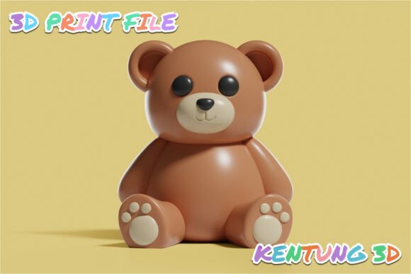 Cute Teddy Bear STL Model: A Charming Addition to Your 3D Printing Collection