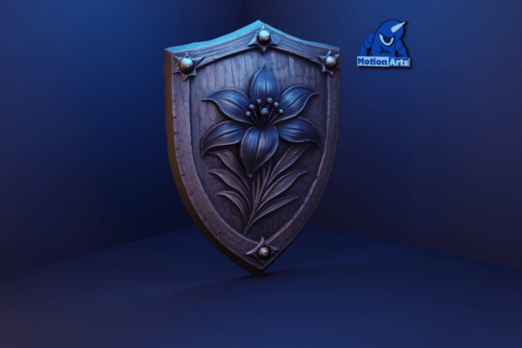 Elegant Floral Shield: A Refined and Timeless Decorative Piece