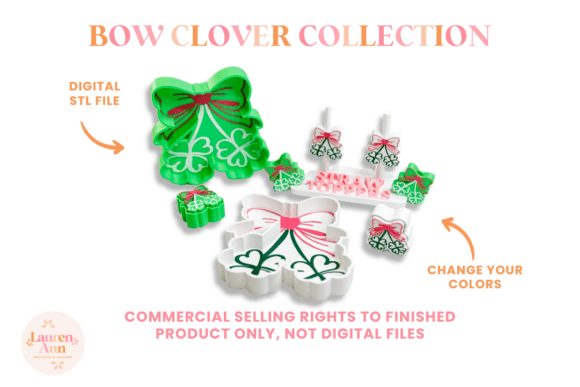 Explore Bow Clover STL Files for St. Patrick's Day