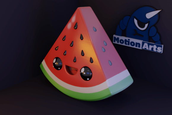Fluffy Watermelon Slice 3D Models for Easy Print