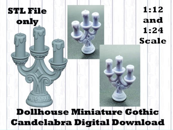 Gothic Candelabra Dollhouse 1:12 Scale: A Strategic Addition to Your Miniature Projects