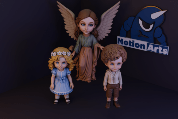 Guardian Angel with Children: A Symbol of Serenity