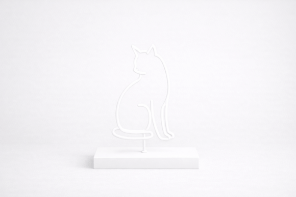 Minimalist Sitting Cat Line Art: A Subtle Touch for Modern Spaces
