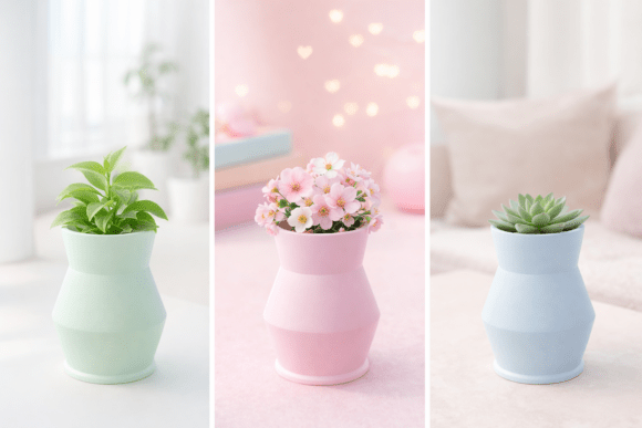 Modern Minimalist Vase Pen Holder STL for 3D Print