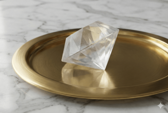 Printable Gemstone: Faceted Diamond Design