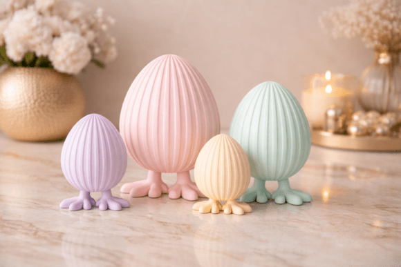 Standing Easter Egg with Feet STL 097: A Charming Addition to Your Spring Decor