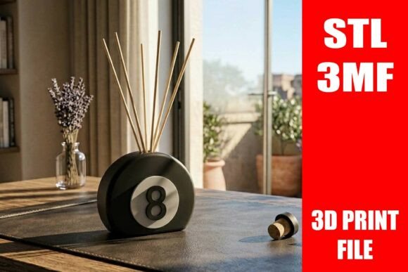 Transform Your Space with the Magic 8 Ball Reed Diffuser Bottle STL