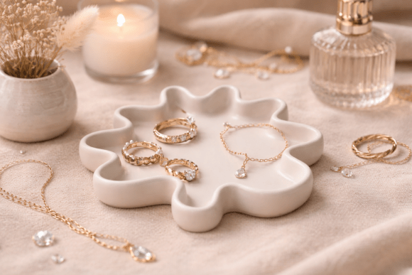 Wavy Jewelry Tray - Minimalist Trinket Dish